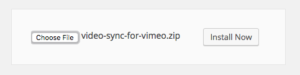 Install VimeoSync WordPress Plugin