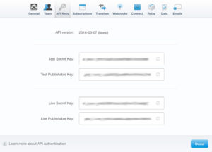 Stripe API Keys