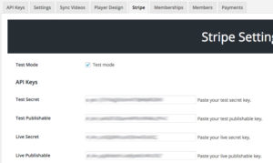 VimeoSync Stripe Setup